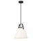 Z-Lite Z-Studio Pendant, 1-Light, 12.5 In.W x 14 In.H, Matte Black/Ivory 743P12-MB - alternate 4